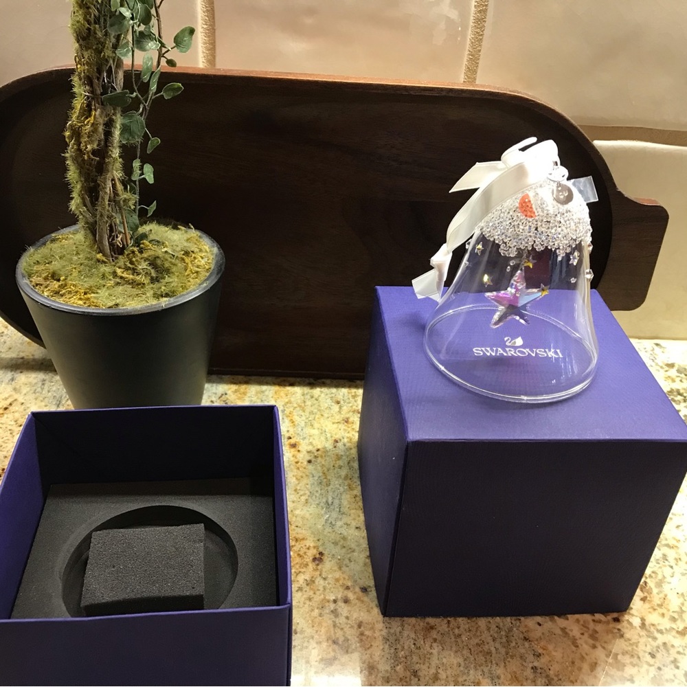 NIB Swarovski Large Christmas Bell Ornament